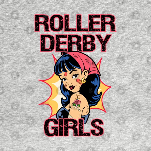 Retro Womens Roller Skating Gift Product Roller Derby Design by Linco